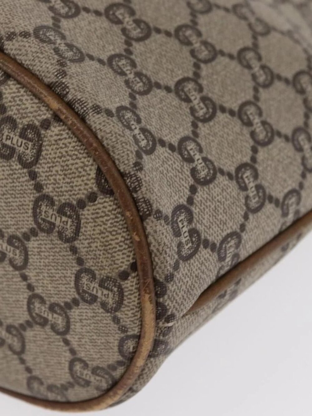 GUCCI GG Plus Supreme Shoulder Bag PVC Beige Gold Auth ka2009 - Picture 14 of 16
